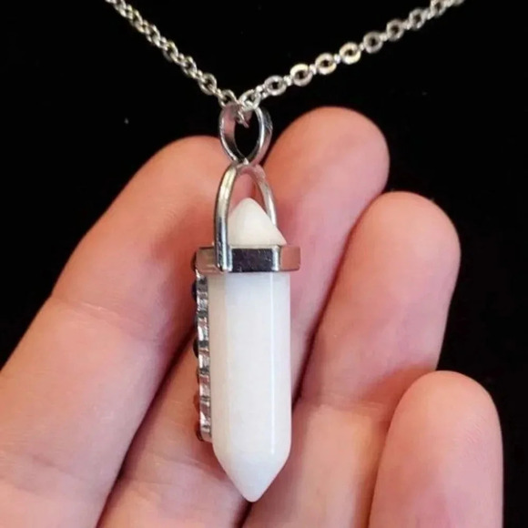 White Marble Chakra Necklace - Picture 5 of 6